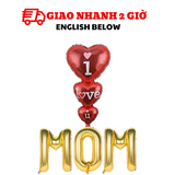 Bộ bong bóng chữ I love you Mom trang trí Ngày của Mẹ mfd14
