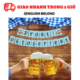 Dây Cờ Oktoberfest Xanh Sọc Blue White Bunting OTBF12