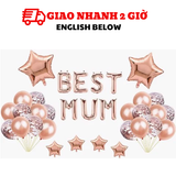 Bộ bong bóng trang trí ngày của Mẹ Best Mum Mothers Day mfd20
