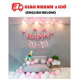 Bộ bóng trang trí phụ nữ việt nam màu vàng 20-10 pnvn18