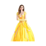 Bộ Trang Phục Hóa Trang Người Đẹp Và Quái Vật Của Disney, Váy Dạ Hội Màu Vàng Cho Halloween - Disney's Beauty And The Beast Costume, Yellow Ball Gown Dress For Halloween And Cosplay TPNL45