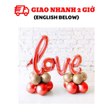 Bộ Bóng Chữ Love Đỏ Trang Trí Valentine, Lễ Tình Nhân - Red Love Letter Balloons For Valentines Day Decorations VLT25