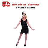 Bộ Trang Phục Hóa Trang Flapper 1920s Màu Đen Cho Quý Cô - 1920s Black Flapper Dress For Ladies TPHT32