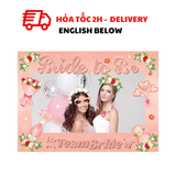 Khung Chụp Hình, Selfie Tiệc Chia Tay Độc Thân, Đám Cưới - Giant Bride to Be Selfie Frame, Wedding Photo Booth Props, Shiny Bachelorette Party Decorations CTDT79