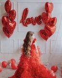 Bộ bong bóng trang trí chữ love màu đỏ hpni60