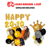 Bộ bóng trang trí phụ nữ việt nam màu vàng 20-10 pnvn19