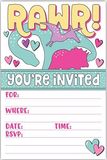Invitation card Dinosaur theme kae38