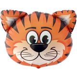Tiger face foil balloon