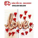 Bộ bóng chữ love trang trí valentine combo set vlt58