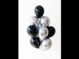 Bộ Bóng Bay Đen Bạc Silver & Black Helium Balloon HLA15