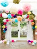 Bộ hoa giấy trang trí pompom combo htc29