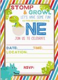 Invitation card Dinosaur theme kae40