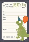 Invitation card Dinosaur theme kae41