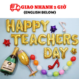Bộ bong bóng trang trí ngày Nhà Giáo Việt Nam 20-11 màu vàng ngvn10