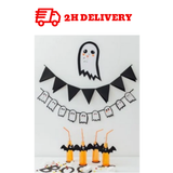 Set 2 bunting decorate Halloween black color bbhe16