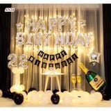 Bộ bong bóng trang trí tiệc sinh nhật màu bạc snnl08