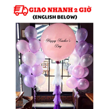 Bộ bóng trang trí ngày nhà giáo Việt Nam 20-11 màu hồng tím ngvn12