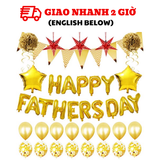Bộ bóng trang trí ngày của Ba Father Day màu vàng Gold mfd31