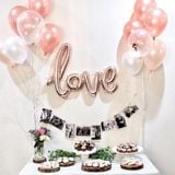 Bộ bong bóng chữ love màu hồng Rosegold trắng hpni39