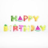 Dây Cờ Happy Birthday Trái Cây - Fruit Birthday Banner