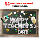 Bộ bóng trang trí ngày nhà giáo Việt Nam 20-11 màu bạc và vàng ngvn13