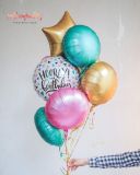 Bộ bóng bay HPBD nhiều màu hla28