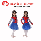 Bộ Trang Phục Hóa Trang Người Nhện Cho Bé Gái Nhiều Kích Cỡ - Spiderman Cosplay Costume For Little Girls Multiple TPHT04