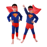 Bộ Trang Phục Hóa Trang Siêu Nhân, Siêu Anh Hùng Màu Đỏ Và Xanh Dương Cho Bé Trai Tiệc Halloween - Classic Superman Costume, Red And Blue Superhero Suit For Movie Hero Comic Cosplay And Halloween TPNL83