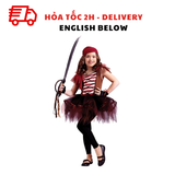 Bộ Trang Phục Hóa Trang Cô Bé Cướp Biển Ballerina Tutu Cho Tiệc Halloween - Girls Pirate Ballerina Tutu Dress, Halloween Costume TPHT01