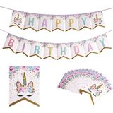 Dây cờ happy birthday Unicorn Birthday Banner upkp32