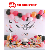 Combo balloon decorate Halloween black pink color bbhe20