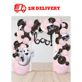 Set balloon decorate Halloween black pink color bbhe21