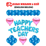 Bộ bong bóng trang trí ngày Nhà giáo Việt Nam 20-11 màu xanh ngvn15