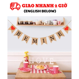 Bộ Dây Cờ Be Mine Trang Trí Valentine - Be Mine Buntings, Banner For Valentines Day Decorations VLT18