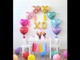 Bộ bong bóng trái tim nhiều màu hpni38