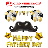 Bộ bong bóng trang trí ngày của cha Fathers Day màu vàng đen mfd34