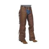 Quần Hóa Trang Cao Bồi Nam Nhiều Kích Cỡ - Men Western American Cowboy Trousers, Dark Brown Suede Leather Style Pants Fringes TPNL51