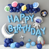 Bộ Bong Bóng Trang Trí Sinh Nhật Chủ Đề Phi Hành Gia Màu Xanh Dương - Blue Astronaut-Themed Balloon Combo For Birthday Decorations PHG08