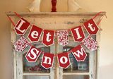 Dây cờ Let it snow banner dcxm05