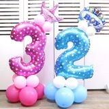 Combo Crown Number Balloons 70cm bse19