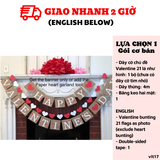 Bộ Dây Cờ Happy Valentines Day Trang Trí Lễ Tình Nhân - Happy Valentines Day Bunting, Banner For Valentine Decorations VLT17