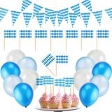 Bộ Bóng Trang Trí Oktoberfest Màu Xanh Trắng - Oktoberfest Blue White Balloon OTBF03