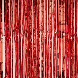 Red Sparkling Foil Curtain snne76