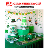 Bộ Dây Cờ và Phụ Kiện Trang Trí Tiệc Patrick's Day Màu Xanh Lá - Green St. Patrick's Day Party Supplies and Buntings For Decorations PTD16