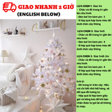 Bộ cây thông Noel màu trắng và phụ kiện trang trí ctne10
