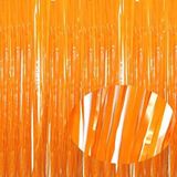 Orange Sparkling Foil Curtain snne78