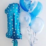 Blue Star Number Balloons 70cm bse10