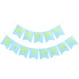 Dây Cờ Happy Birthday Chữ Nối Xanh