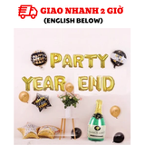 Bộ bóng trang trí YEAR END PARTY màu vàng yept02