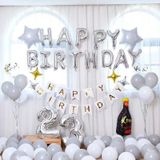 Bộ bóng trang trí sinh nhật màu bạc snnl53